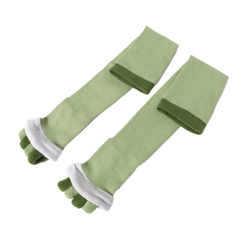 靴下 レディース 五本指ソックス 着圧ソックス ハイソックス むくみ リラックスソックス ルームソックス 23-25cm 着圧ハイソックス ソックス 着圧 疲労感 外反母趾 足指を広げる つま先なしソックス オープントウ オープントゥ