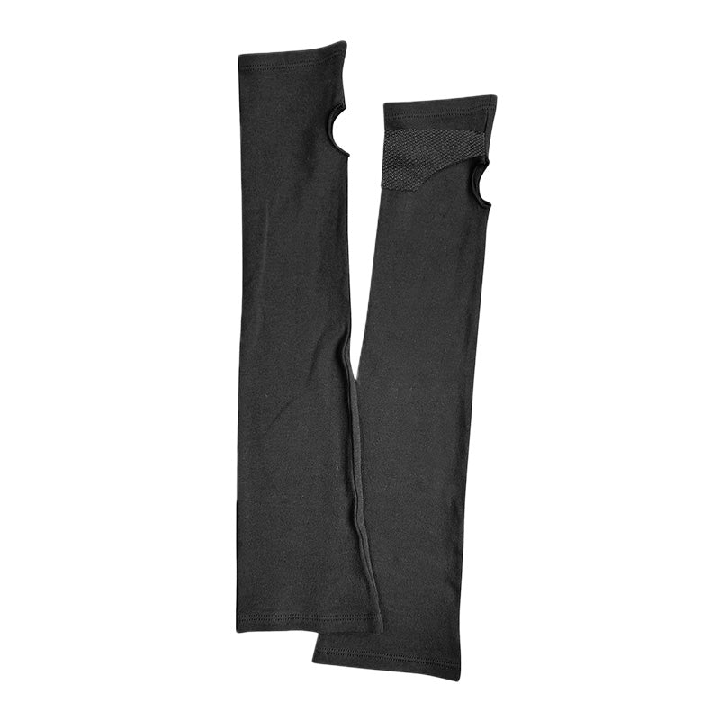 アームカバー UVカット 綿100% ロング 指なし 指穴あり 滑り止め 腕カバー レディース 50cm 紫外線カット 紫外線対策 日焼け対策 日焼け防止 夏 コットン100% (在庫限り)