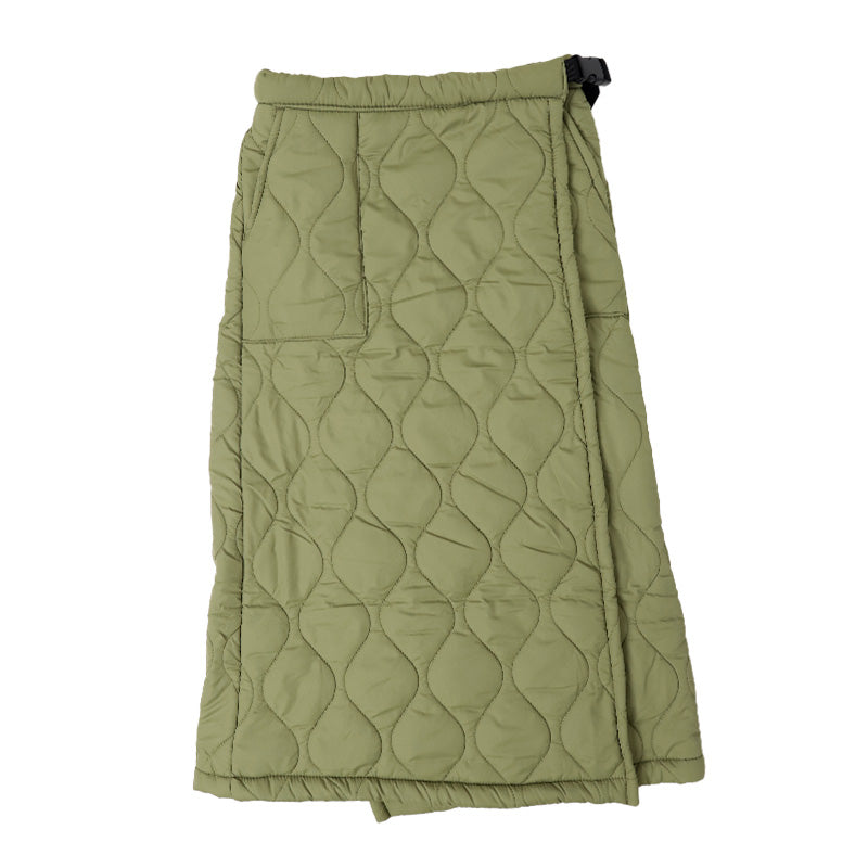巻きスカート ポケット付き 防寒 ラップスカート ロング ロング丈 キルティング スカート はっ水 90cm丈 ひざ掛け あったか 暖かい おしゃれ アウトドア 外仕事 可愛い かわいい ひざかけ 冷え対策 無地