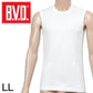 BVD メンズ 丸首 スリーブレス シャツ Finest Touch EX 綿100％ LL (コットン クルーネック ランニング インナー 下着 男性 紳士 白 ホワイト 大きいサイズ) (在庫限り)