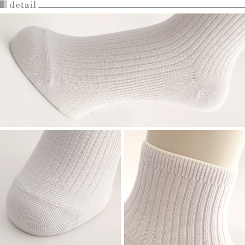 靴下 ソックス 3足組 2セット 綿混 リブソックス ミドル丈 足底サポーティ 22-24cm～26-28cm 抗菌防臭 防汚加工 足型セット加工 変形Yヒール 変形Yトウ メンズ レディース キッズ ジュニア スクール 通学 通勤 スポーツ ユニセックス 普段履き