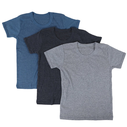 Tシャツ 子供 下着 男の子 半袖 キッズ インナー 3枚組 100cm～170cm 無地 シャツ シンプル ジュニア 3枚セット