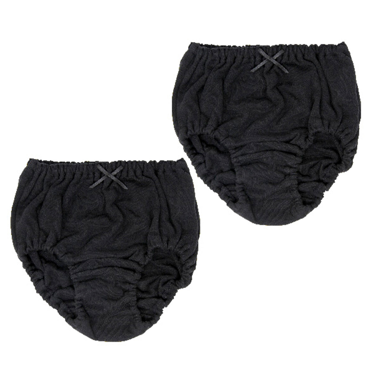 女児 ショーツ 綿100% 無地 2枚組 100cm～165cm 子供 下着 女の子 パンツ キッズ ジュニア 女子 シンプル ホワイト ブラック 110 120 130 140 150 160 小学生 中学生
