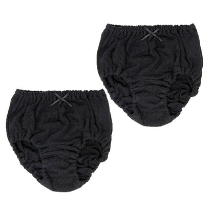 女児 ショーツ 綿100% 無地 2枚組 100cm～165cm 子供 下着 女の子 パンツ キッズ ジュニア 女子 シンプル ホワイト ブラック 110 120 130 140 150 160 小学生 中学生