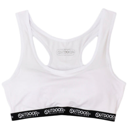 Outdoor ハーフトップ ハーフブラ カップ付き グレコタイプ 150cm～165cm アウトドア 女の子 スポブラ スポーツブラ 女子 モールドカップ 肌着 下着 子供 インナー 150 160 165 白 グレー