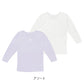 女の子 インナー 8分袖 2枚組 女児 子供用 肌着 120 130 140 150 160cm あったか 温度調節 吸熱 放熱 通園 通学 吸湿 速乾 うす手 薄手 軽い 無地 シンプル ホワイト パープル 子供服 下着