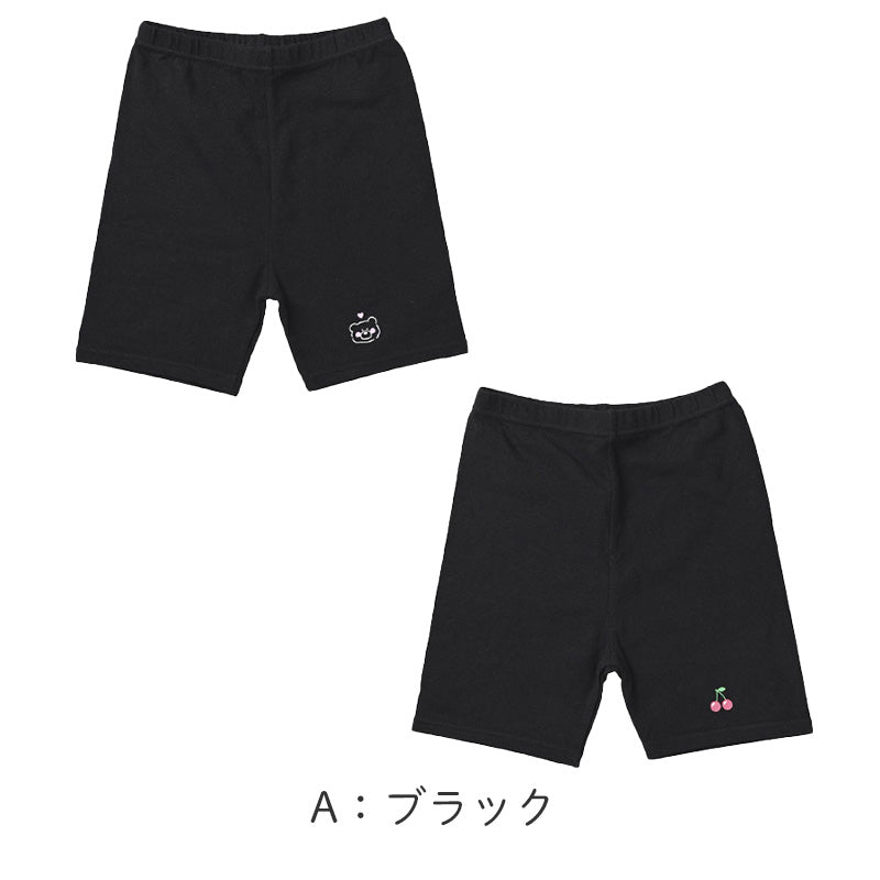 黒スパッツ スパッツ 三分丈 レギンス インナーパンツ 綿 3分丈スパッツ 2枚組 90 100 110 120 130 cm ジュニア 女の子 女子 オーバーパンツ スクールスパッツ 黒 スカート下 子供 重ね履き スクール 女子 女子学生 学校 通学 学生用 ペチパン 2枚セット