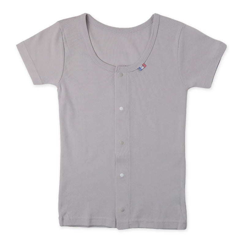 前開き 半袖 綿100% インナー シャツ キッズ 肌着 入院 入院準備 男女兼用 前開きシャツ 100 110 120 130 140 150 160 cm 子ども 前ボタン シャツ 介護用肌着 子供肌着 ボーイズ ガールズ 男の子 女の子 スナップボタン 綿素材 やさしい肌着 コット