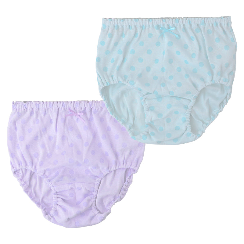 ショーツ 女の子 綿100 吸汗速乾 キッズ パンツ 2枚組 サラサラコットン 子供 下着 ジュニア インナー 100 110 120 130 140 150 160 165 cm ガールズ 女児 コットン 通園 通学 ドット 無地 ブラック ネームタグ付き ウエストゴム取替え可