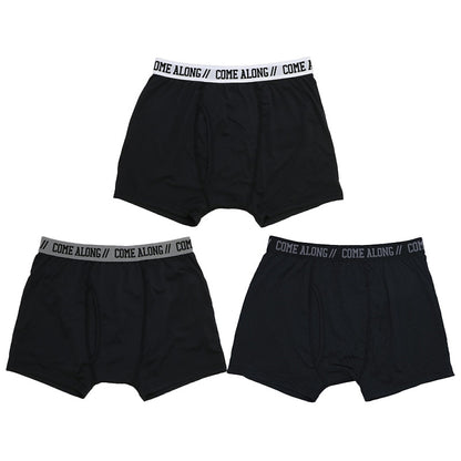ボクサーパンツ キッズ 男の子 ボクサーブリーフ 3枚組 130cm 140cm 150cm 160cm 170cm 下着 子供 インナー ジュニア 吸水速乾 ストレッチ DRY 伸縮性 前開き メッシュ 快適 パンツ セット まとめ買い 無地 ブラック シンプル 通学 小学生 中学生