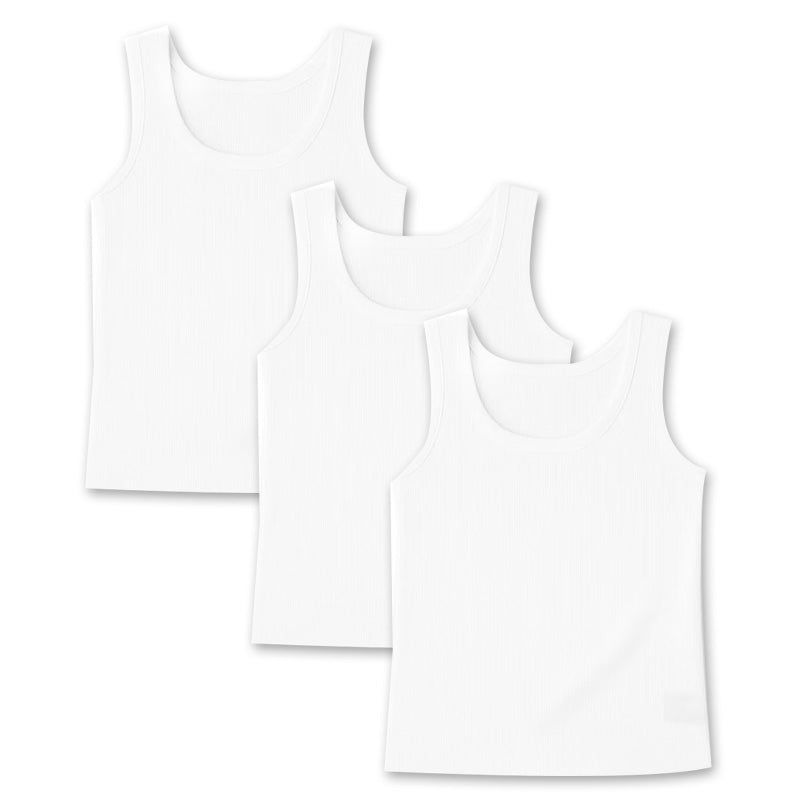 タンクトップ キッズ 男の子 ランニング 3枚組 綿100％ 90cm 100cm 110cm 120cm 130cm 140cm 150cm 160cm 下着 子供 インナー ジュニア 肌着 ノースリーブ 無地 セット コットン フライス カノコ 通気性 さらさら まとめ買い 通園 通学 小学生