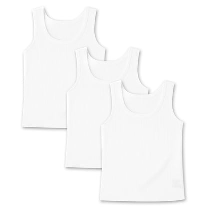 タンクトップ キッズ 男の子 ランニング 3枚組 綿100％ 90cm 100cm 110cm 120cm 130cm 140cm 150cm 160cm 下着 子供 インナー ジュニア 肌着 ノースリーブ 無地 セット コットン フライス カノコ 通気性 さらさら まとめ買い 通園 通学 小学生