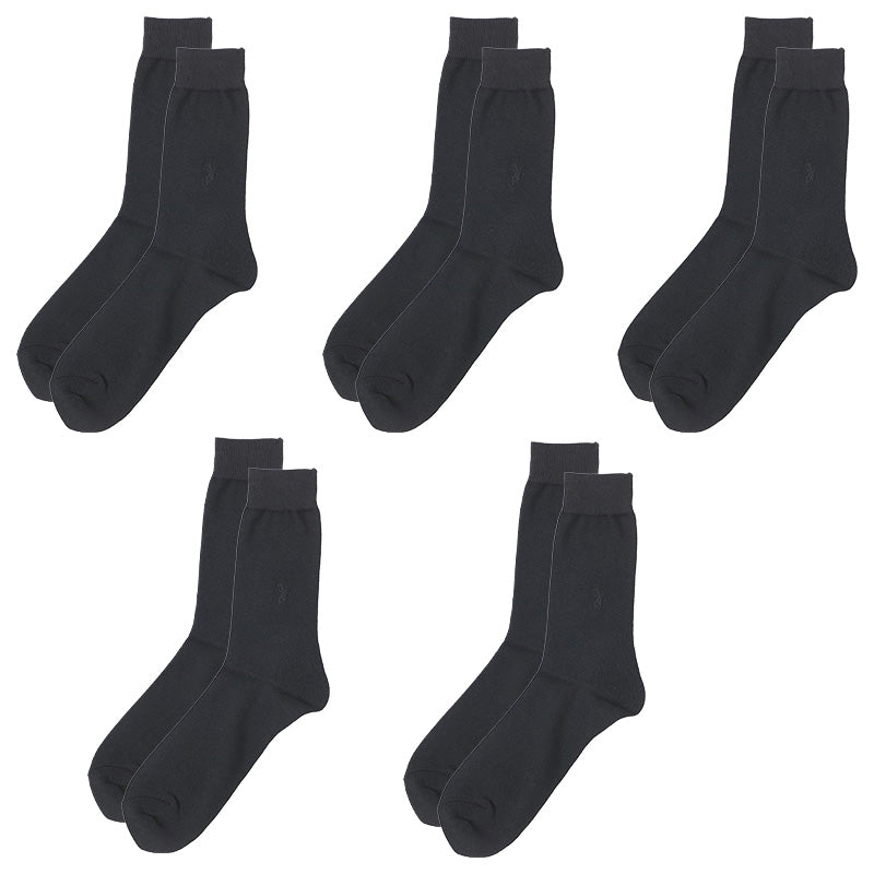 ビジネスソックス メンズ ソックス 紳士 POLO polo 5足セット 25 26 cm 綿混 靴下 吸汗 通気性 快適 フィット 無地 黒 ネイビー グレー 仕事用 デイリー 普段使い プレゼント 父の日 まとめ売り
