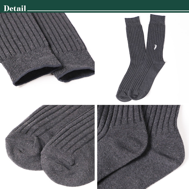 ビジネスソックス メンズ ソックス 紳士 POLO polo 5足セット 25 26 27 cm 綿混 靴下 吸汗 通気性 快適 フィット 無地 黒 ネイビー グレー 仕事用 デイリー 普段使い プレゼント 父の日 ゆったり 太リブ 5枚組 まとめ売り