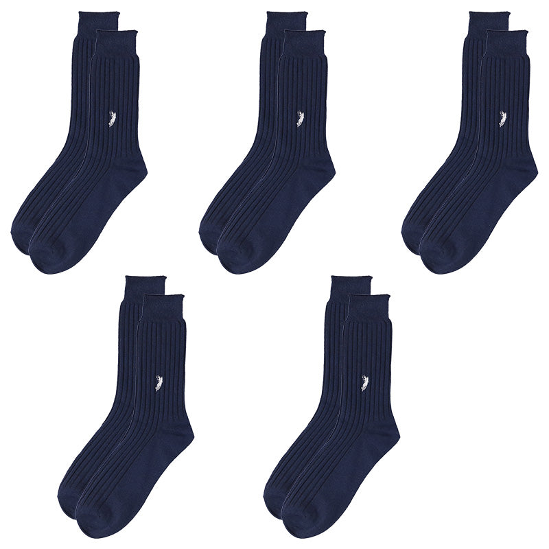 ビジネスソックス メンズ ソックス 紳士 POLO polo 5足セット 25 26 27 cm 綿混 靴下 吸汗 通気性 快適 フィット 無地 黒 ネイビー グレー 仕事用 デイリー 普段使い プレゼント 父の日 ゆったり 太リブ 5枚組 まとめ売り