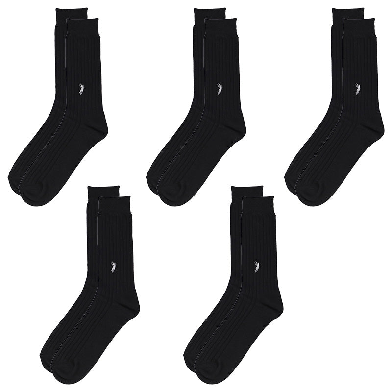 ビジネスソックス メンズ ソックス 紳士 POLO polo 大寸 5組セット 26 27 28 cm 綿混 靴下 吸汗 通気性 快適 フィット 無地 チェック 黒 ネイビー グレー 仕事用 デイリー 普段使い プレゼント 父の日 太リブ 大きいサイズ 5足セット まとめ売り
