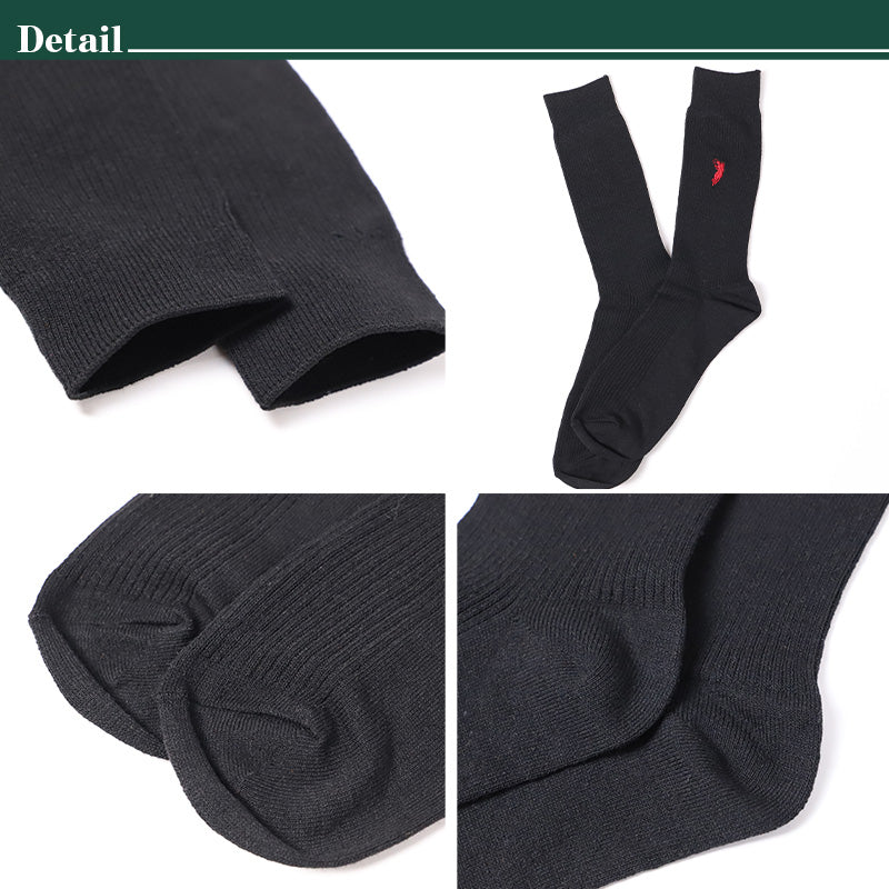 ビジネスソックス メンズ ソックス 紳士 POLO polo 5足セット 25 26 27 cm 綿混 靴下 快適 フィット 無地 黒 ネイビー チャコール 仕事用 デイリー 普段使い プレゼント 父の日 リブソックス ワンポイント 5足セット 5足組 まとめ売り