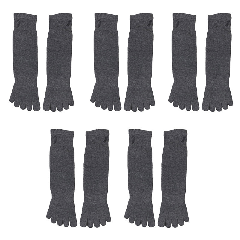 ビジネスソックス メンズ 5本指ソックス 紳士 POLO polo 5足セット 25 26 27 cm 5本指 ソックス 靴下 快適 フィット 無地 黒 ネイビー チャコール 仕事用 デイリー 普段使い プレゼント 父の日 ワンポイント 5足組 まとめ売り