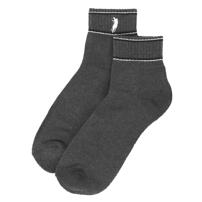 クルーソックス メンズ ソックス 紳士 POLO polo 25 26 27 cm 綿混 靴下 快適 フィット 無地 黒 チャコール くつ下 くつした 仕事用 デイリー 普段使い プレゼント 父の日 ワンポイント