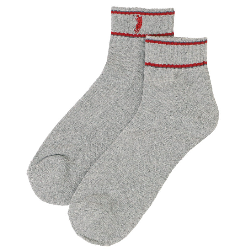 クルーソックス メンズ ソックス 紳士 POLO polo 25 26 27 cm 綿混 靴下 快適 フィット 無地 黒 チャコール くつ下 くつした 仕事用 デイリー 普段使い プレゼント 父の日 ワンポイント