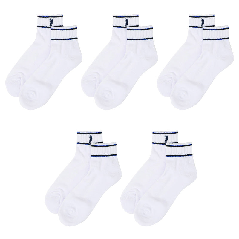 クルーソックス メンズ ソックス 紳士 POLO polo 5足セット 25 26 27 cm 綿混 靴下 快適 フィット 無地 黒 仕事用 デイリー 普段使い プレゼント 父の日 ワンポイント 5足セット 5足組 まとめ売り