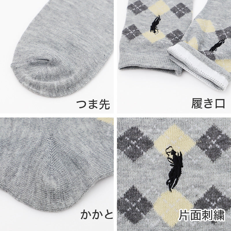 靴下 レディース クルーソックス POLO polo 22～24cm 快適 靴下 カラフル オールシーズン おしゃれ くつした カジュアル くつ下 通気性 伸縮 クルー丈 婦人靴下 可愛い