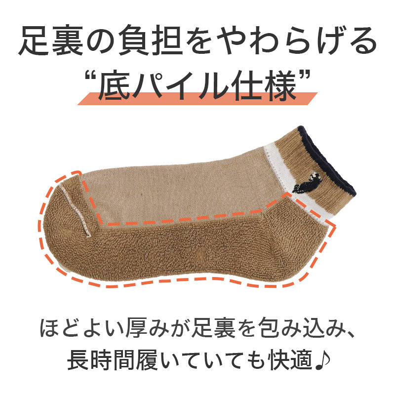 レディース ソックス 靴下 POLO ウエスタン スニーカー丈 刺繍 ワンポイント 22-24cm 23cm 24cm 底パイル ブラック ネイビー グレー モカ