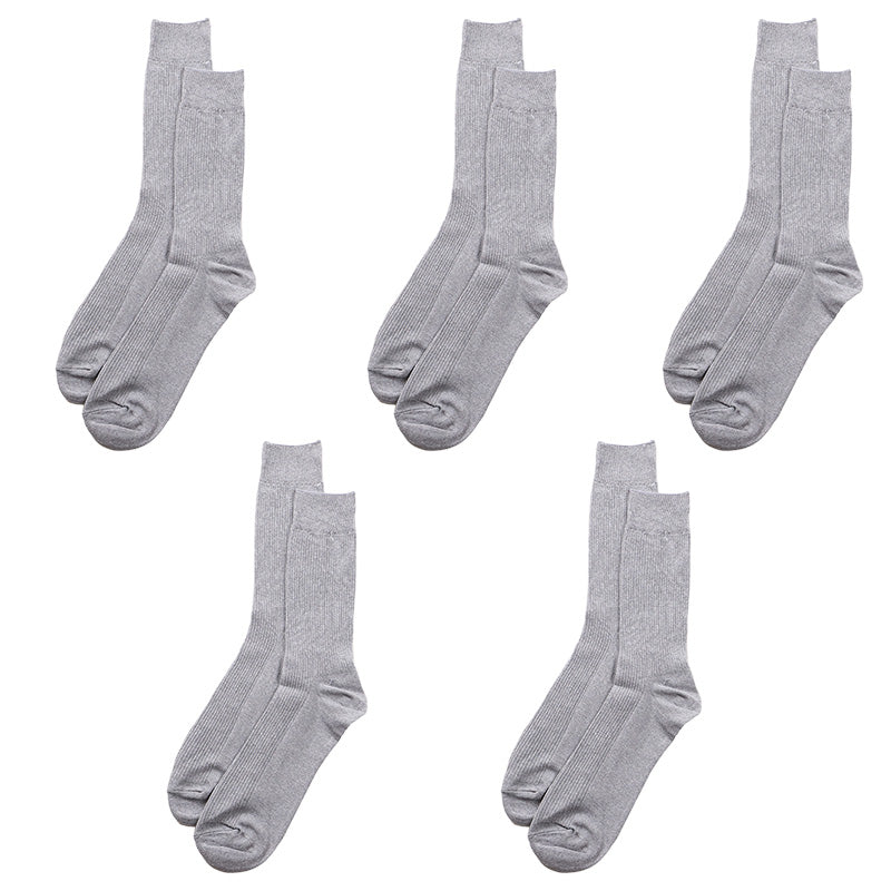 ビジネスソックス メンズ 靴下 大きいサイズ 5足セット 26 27 28 cm 大きめ 大寸 リブ リブソックス 綿混 ビジネス 黒 グレー 白 通勤 仕事用 無地 リブ編み ビジカジ 立ち仕事 快適 フィット デイリー まとめ買い