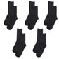 メンズ 靴下 クルーソックス メンズソックス 5足セット 25 26 27 cm クルー丈 履き口ゆったり すべり止め付き 口ゆったり ゆったり靴下 痛くなりにくい フローリング 介護 仕事用 在宅用 デイリー 滑り止め 病院用 使いやすい ビジネスソックス ブラック 黒 まとめ買い