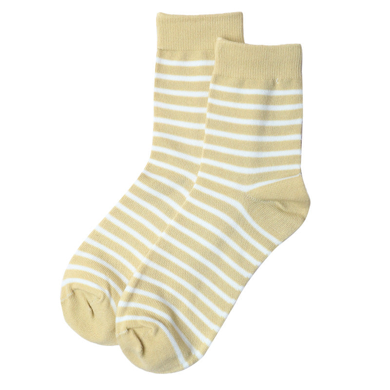 靴下 レディース クルーソックス 22～24cm 快適 靴下 無地 カラフル オールシーズン おしゃれ くつした くつ下 通気性 伸縮 クルー丈 婦人靴下 シンプル 可愛い