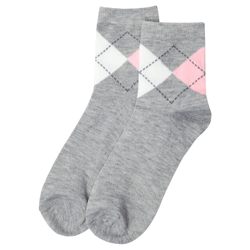 靴下 レディース クルーソックス 22～24cm 快適 靴下 無地 カラフル オールシーズン おしゃれ くつした くつ下 通気性 伸縮 クルー丈 婦人靴下 シンプル 可愛い