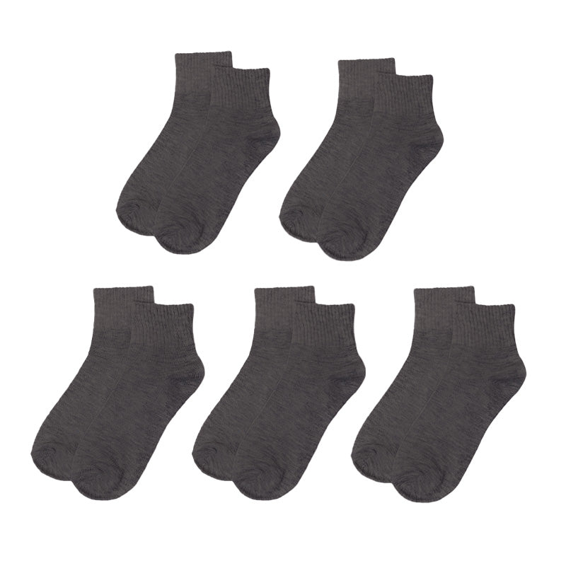 靴下 レディース クルーソックス 5足組 22～24cm 快適 靴下 無地 カラフル オールシーズン おしゃれ くつした くつ下 通気性 伸縮 クルー丈 婦人靴下 シンプル 可愛い