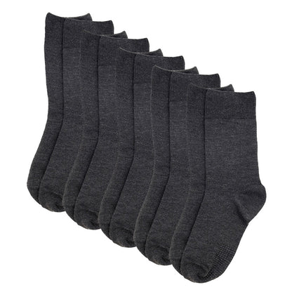 靴下 レディース 5足組 クルーソックス 履き口ゆったり すべり止め付き 22～24cm 快適 靴下 無地 オールシーズン おしゃれ くつした くつ下 通気性 伸縮 クルー丈 婦人靴下 シンプル まとめ買い
