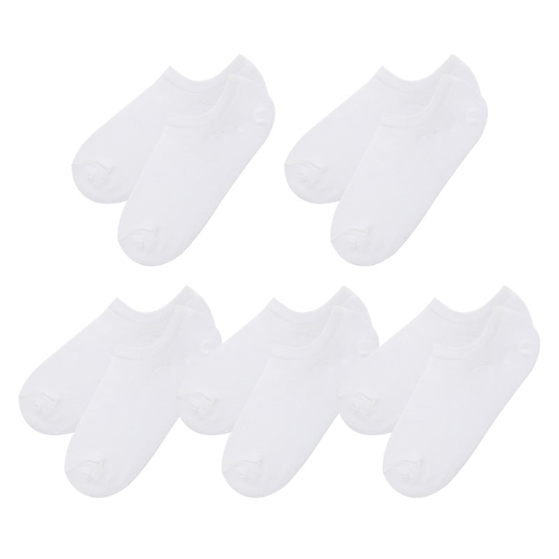 靴下 レディース ソックス 5足組 かかと 滑り止め付き スニーカーソックス くるぶし 22～24cm 快適 無地 オールシーズン おしゃれ くつした くつ下 通気性 伸縮 婦人靴下 シンプル