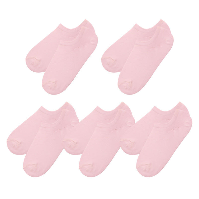 靴下 レディース ソックス 5足組 かかと 滑り止め付き スニーカーソックス くるぶし 22～24cm 快適 無地 オールシーズン おしゃれ くつした くつ下 通気性 伸縮 婦人靴下 シンプル