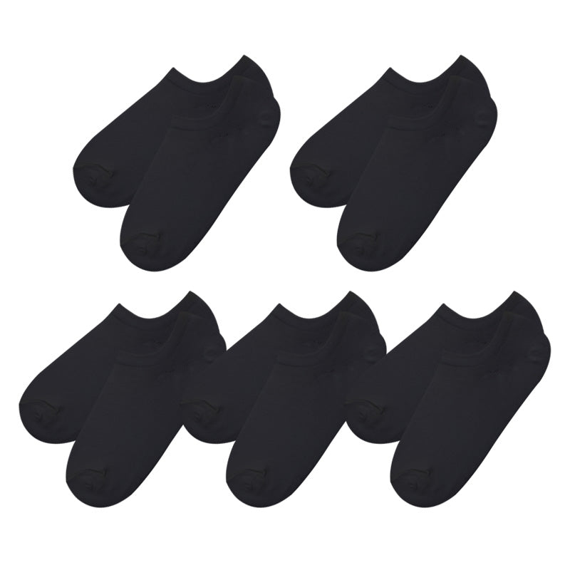 靴下 レディース ソックス 5足組 かかと 滑り止め付き スニーカーソックス くるぶし 22～24cm 快適 無地 オールシーズン おしゃれ くつした くつ下 通気性 伸縮 婦人靴下 シンプル