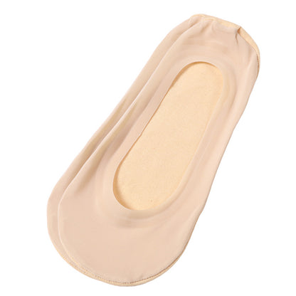 フットカバー 浅履き レディース シリコン付 すべり止め付 22 23 24cm 靴下 滑り止め ずれにくい 黒 肌色