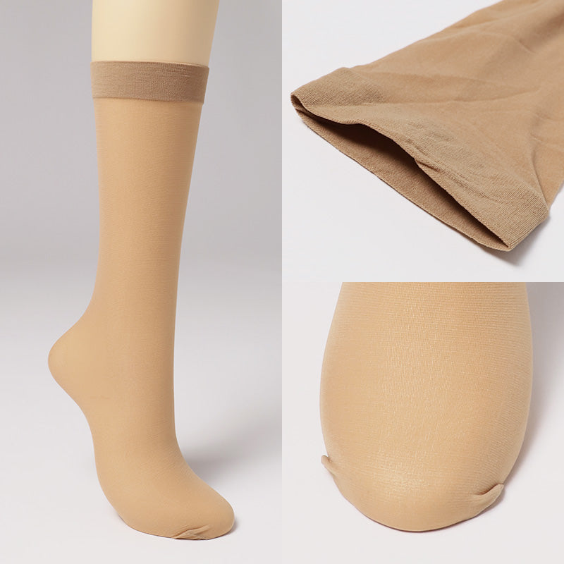 ショートストッキング 5セット ストッキング ひざ下 ハイソックス レディース ひざ下丈ストッキング ナイロン 22-24cm 婦人 ベージュ 黒 肌色 膝下 ひざ丈