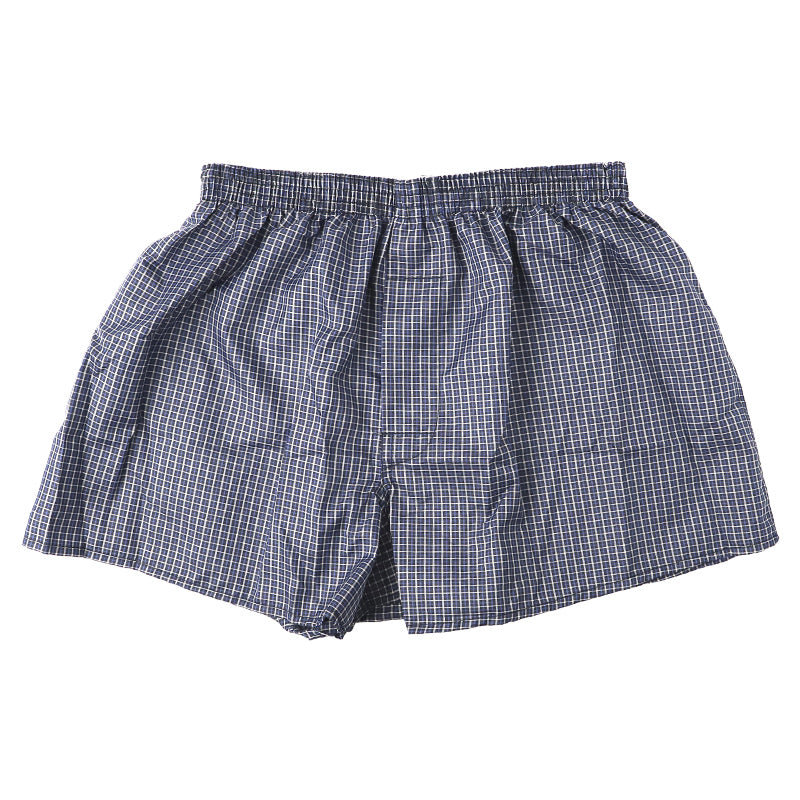 メンズ トランクス 前開き 前あき パンツ チェック柄 インナー 下着 M L LL さらさら 黒 ブラック レッド 赤 紳士 男性 布帛