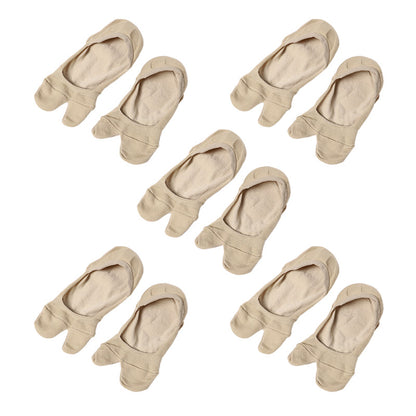 レディース フットカバー 足袋柄 足袋ソックス 5足セット 23-25cm 靴下 足袋 カバーソックス タビ 足袋靴下 足袋型靴下 くつ下 くつした シンプル 無地