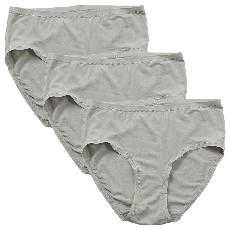 レディース スタンダードショーツ モダール 3枚セット M L LL ショーツ レギュラー 下着 肌着 パンツ 婦人 女性 薄手 黒 ピンク グレー コンパクト まとめ買い