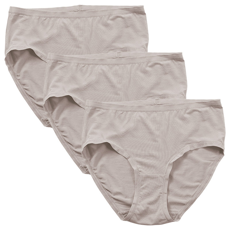 レディース スタンダードショーツ モダール 3枚セット M L LL ショーツ レギュラー 下着 肌着 パンツ 婦人 女性 薄手 黒 ピンク グレー コンパクト まとめ買い