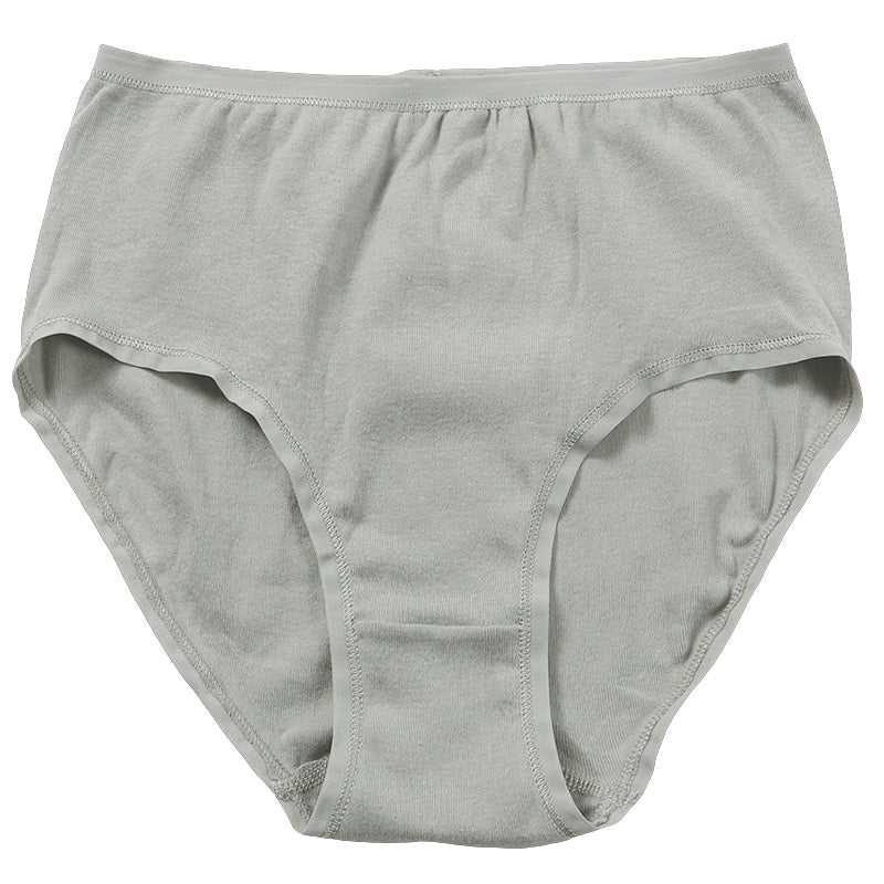 レディース 綿100 ショーツ ハイウエスト M L LL 下着 肌着 パンツ 婦人 女性 薄手 黒 ピンク グレー 脇縫いなし コンパクト