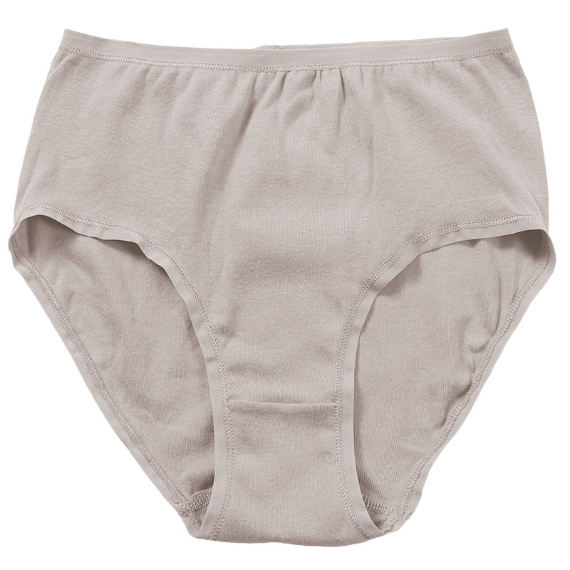 レディース 綿100 ショーツ ハイウエスト M L LL 下着 肌着 パンツ 婦人 女性 薄手 黒 ピンク グレー 脇縫いなし コンパクト