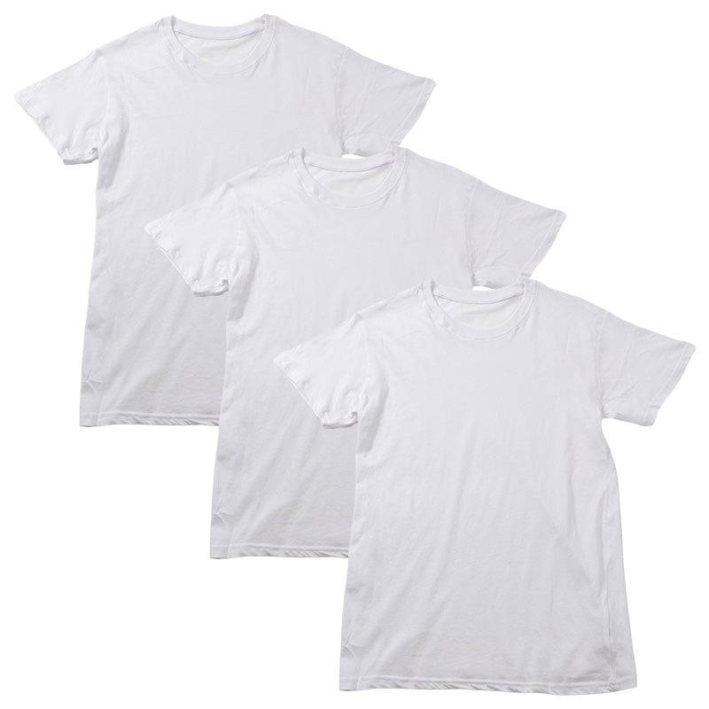 メンズ 半袖 綿100% インナー tシャツ 丸首 3枚セット M L LL 半袖シャツ 紳士 肌着 下着 男 アンダーウェア 薄手 コットン 綿 白 ホワイト 白シャツ シンプル まとめ買い