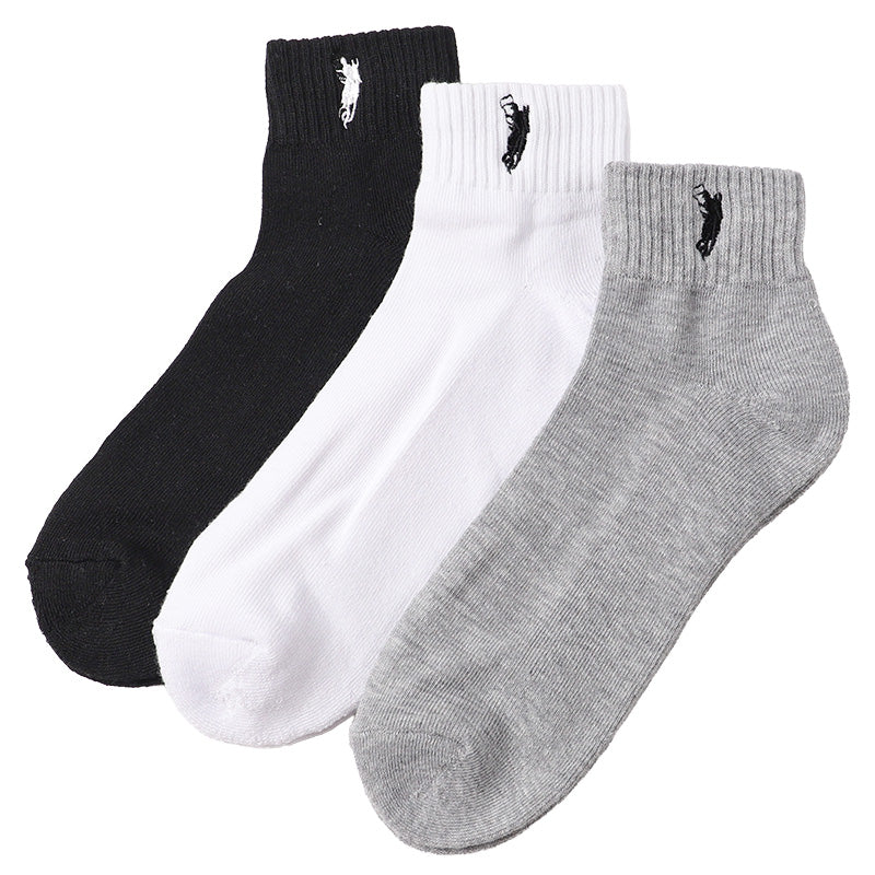 メンズ 靴下 POLO 太リブ ソックス 3足組 底パイル 25 26 27cm ポロ クッション くつした スポーツソックス 運動 黒 白 グレー セット まとめ買い
