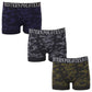 ボクサーパンツ メンズ 前閉じ ボクサー M L XL 下着 肌着 男性 紳士 インナー パンツ アンダーウェア 成形 立体設計 フィット アソート 3枚組 3枚セット 杢 カモフラ