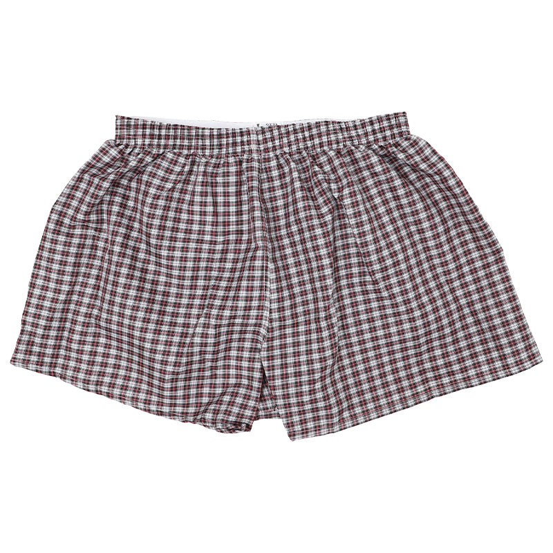 メンズ トランクス 前閉じ 前とじ パンツ チェック柄 下着 インナー M L LL 布帛 ポリエステル100 肌着 紳士 男性用 メンズ下着 総柄 アンダーウェア リラックス おしゃれ カジュアル ベーシック 普段使い 洗い替え さらさら ギフト 父の日 誕生日