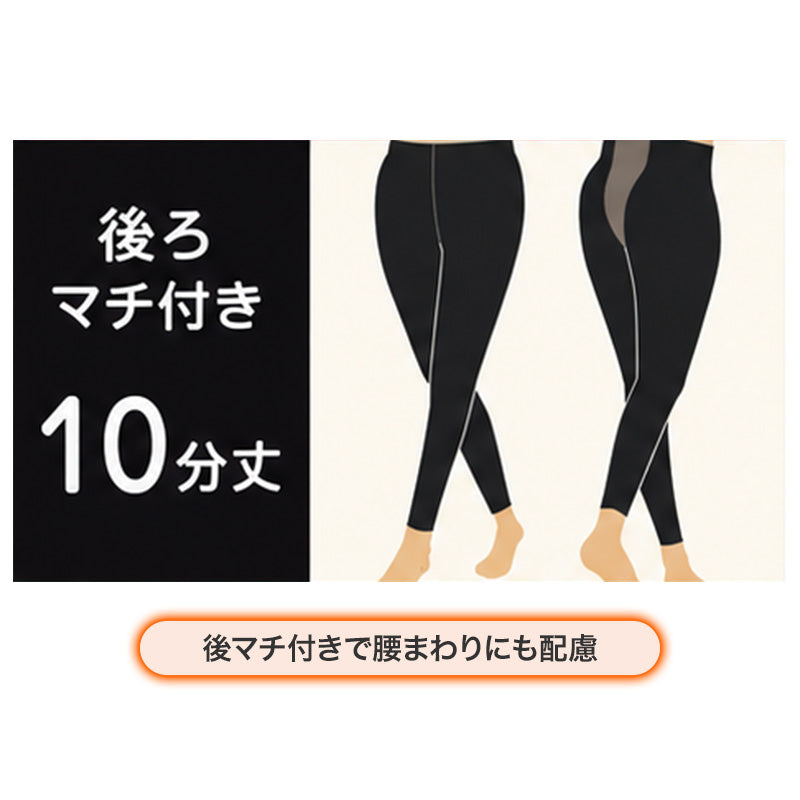 裏起毛 レギンス レディース 10分丈 ストレッチ あったか ソフト 後マチ付き 大きいサイズ M JM JJM L スパッツ タイツ インナー 防寒 あったかインナー 暖かい 女性 婦人 毛布のような肌触り やわらか 伸縮 動きやすい 秋冬 重ね着 部屋着