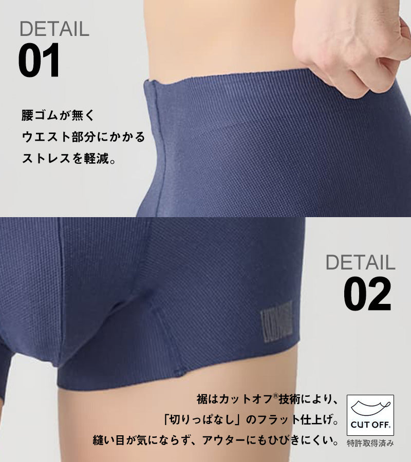 グンゼ ボディワイルド ボクサーパンツ メンズ エアーズ AIRZ メッシュ M L LL BODYWILD ボクサー ボクサーブリーフ 男性 紳士 パンツ 締め付けない カットオフ インナー 下着 肌着 通気性 腰ゴム無し 切りっぱなし 響きにくい